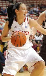 Sophomore Kristiana Stauere hit a go-ahead 3-point field goal with 1:55 remaining to give IU the lead for good.