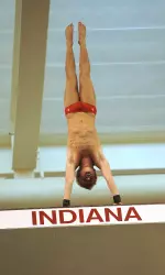 Casey Johnson (pictured) teamed with Bryce Ogden for a 10th-place finish in the 3-meter springboard synchronized event at the 2012 USA Diving Winter Nationals.