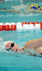 Junior Brittany Strumbel set a new Big Ten record in the 200 freestyle on Thursday night.