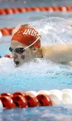 Senior Brittany Barwegen is the top qualifier in tonight's 200 butterfly final.