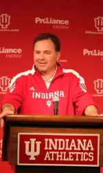 Indiana head football coach Kevin Wilson met with the media on Saturday.