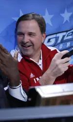 Indiana head football coach Kevin Wilson is on Twitter @IUCoachWilson.