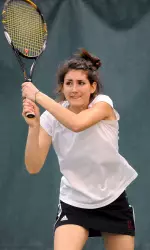 Senior Myriam Sopel clinched the win for Indiana with her singles victory.