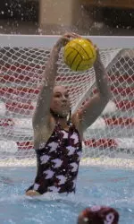 Cassie Wyckoff had 12 saves in the loss to USC.