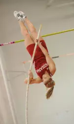 Kelsie Ahbe and Vera Neuenswander were second and third respectively in the pole vault.