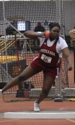 Faith Sherrill took fourth in the women's shot put with a throw of 17.08m (56-0.5).