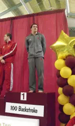 Eric Ress' 100 backstroke swim at the 2011 Big Ten Championships left him with more than a gold medal.