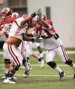 Indiana headed indoors for its fourth practice of the spring Thursday afternoon.