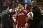 Jeremiah Rivers was honored on Senior Night in Assembly Hall.