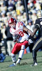 Senior wide receiver Damarlo Belcher led the Hoosiers with 78 receptions and 832 yards in 2010.