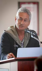 Four-time Olympic gold medalist Greg Louganis took part in a question and answer session with IU student-athletes and staff on Tuesday.