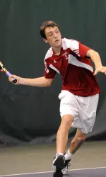 With his win at number three singles, Josh MacTaggart moved to 9-1 in Big Ten play this season
