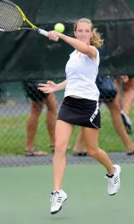 Senior Charlotte Martin clinched the match for the Hoosiers with a straight set 6-2, 6-1 win in No. 4 singles.