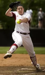 Morgan Melloh fanned 11 batters and allowed just one hit against DePaul