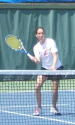 Sophomore Leslie Hureau is in the Sweet 16 of the NCAA Women's Tennis Singles Championship tournament.