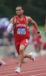 Devin Pipkin clocked a time of 10.46 for fourth in his flight, advancing to the quarters with the 13th best time in the prelims.