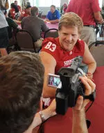 Sophomore tight end Ted Bolser discusses preseason camp at Tuesday's Media Day.