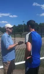 Junior goalkeeper Luis Soffner meets with the media prior to Thursday afternoon's practice.