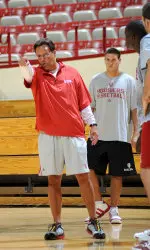 Head Coach Tom Crean at workouts