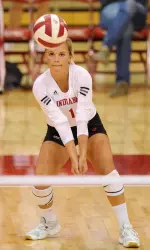 Caitlin Cox's six aces are tied for the fourth most in IU history for a single match and ties for third-most ever in a five-setter.