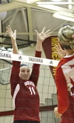 Indiana was led in digs and kills by Kelci Marschall.
