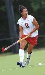 Brenna Moeljadi set a new Indiana record with her eighth career defensive save.