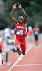 Olu Olamigoke won the triple jump with the second-best mark in Division I this season.