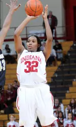 Jasmine McGhee finished with 15 points against Michigan on Sunday.