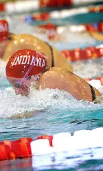 Junior Ashley Specht was Indiana's top finisher in the 100 breaststroke on Saturday at Michigan.