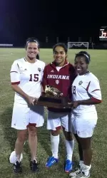 The seniors pose with the Golden Boot