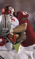 Linebacker Griffen Dahlstrom set a career-high with nine tackles at Navy last weekend.