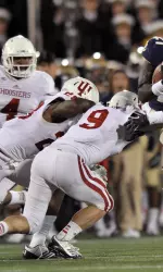 Greg Heban set a career-high with 13 tackles at Navy last weekend.