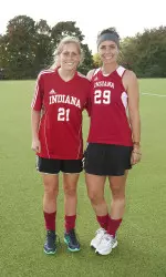 Viki Green and Morgan Fleetwood were honored on IU's Senior Day.