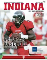 Indiana honors Antwaan Randle El, 2012 IU Athletics Hall of Fame inductee, on this week's game program cover.