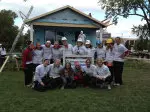 The team at the Habitat for Humanity build on Sunday