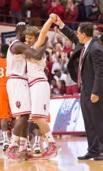 Jordan Hulls sank a 3-pointer in the second half to reach 1,000 career points.