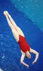 Amy Cozad made it a sweep of the diving events against Penn State and Virginia, winning the women's 3-meter springboard competition.