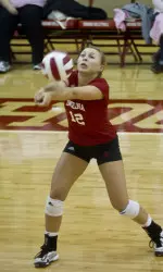 Junior Caitlin Hansen had nine digs in the final 19 points of IU's sweep of Northwestern.