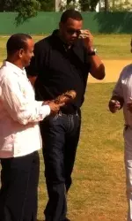 Dominican native and 3-time MLB All-Star Fransico Cordero threw out the first pitch.