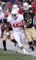 Stephen Houston rushed for a career-high 158 yards, his fifth-career 100-yard game, on a career-high 28 carries and added a career-high three rushing touchdowns.