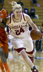 Aulani Sinclair tied her season high with 23 points to lead IU over Clemson.