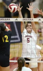 Whitney Granado led IU, tallying her fourth double-double of the season.