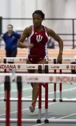 Senior Courtney Woodard took the win in the women's pentathlon.