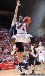 Victor Oladipo goes up for a layup.