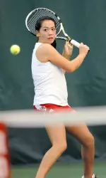 Sophomore Kayla Fujimoto topped Notre Dame's Katherine White in the No. 6 singles match.