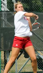 Freshman Katie Klyczek won both of her singles matches on the day.