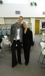 Indiana Volleyball Head Coach Sherry Dunbar with CASCI President Jo Gilbertson