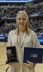 In addition to being named to the French Olympic Team, Margaux Farrell was named the 2012 Big Ten Wayne Duke Postgraduate Scholarship Award winner.