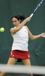 Junior Leslie Hureau was dominant with two wins at No. 1 singles on Sunday.