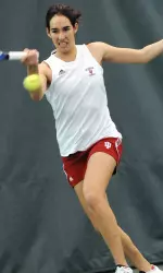 Junior Leslie Hureau earned IU's lone point with a win at No. 1 singles.